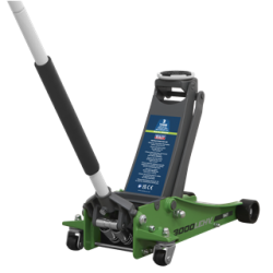 Trolley Jack 3 Tonne Low Profile Rocket Lift Hi-Vis Green
