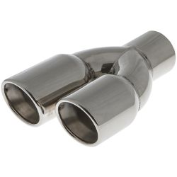 Exhaust Tail Pipes - RH TWIN SLASH OVAL BEVELLED