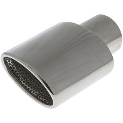 Exhaust Tail Pipes - LH SINGLE OVAL SLASH CUT BAFFLE