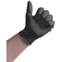 OnHand Black Nitrile Grip plus  Gloves L