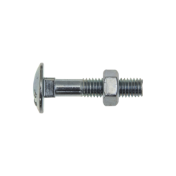 Coach Bolts with Steel Nuts, Cup Square Head - Metric