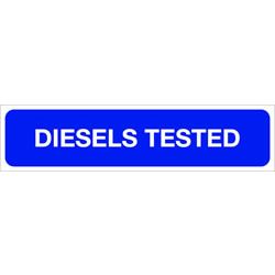 MOT Diesels Tested Sign