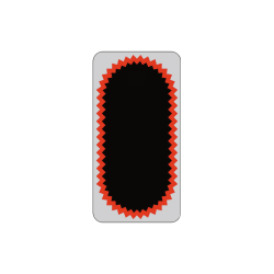REMA TIP TOP Tube Patches - Red Edge, Oval