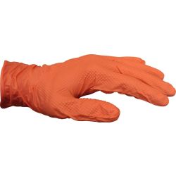 OnHand Orange Nitrile Grip plus  Gloves M