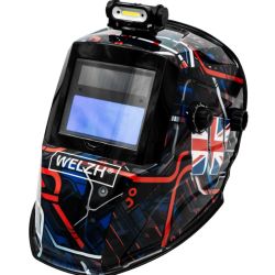 Auto Darkening Welding Helmet; With Built In LED Top Light