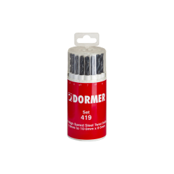 DORMER 'A100' HSS Jobber Twist Drill Set - Metric Set No. '419'