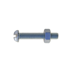 Machine Screws with Nuts, Round Head, Slotted - BA