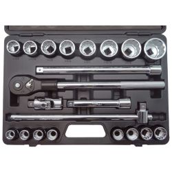 21-Piece 3/4 dr Sockets Set 19-50MM 12-PT - WW11105