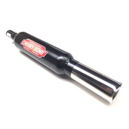 TAIL BOMB ROUND OUTLET – 38-45MM STEPPED INLET BLACK